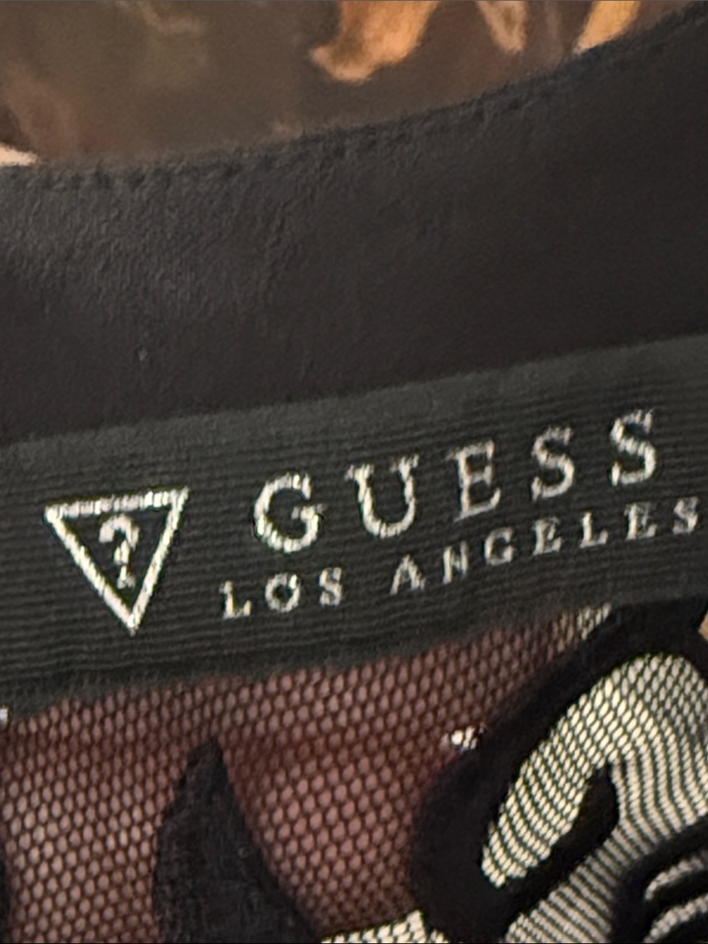 GUESS Black Lace & Ruffle Mini Dress - Picture 5 of 5
